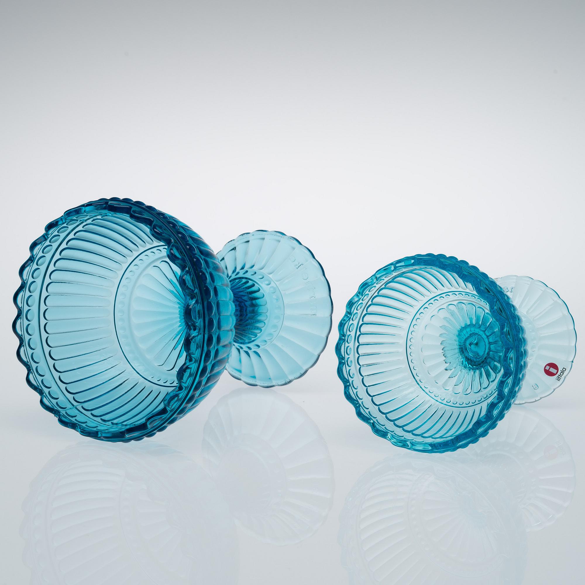 SKÅLAR, 7 st, glas, "Mariskooli" Marimekko, Iittala.