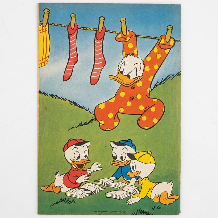 Serietidningar, "Kalle Anka & Co", 14 st, komplett årgång 1950.