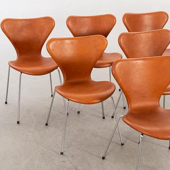 ARNE JACOBSEN, 6 st, "Sjuan", Fritz Hansen.