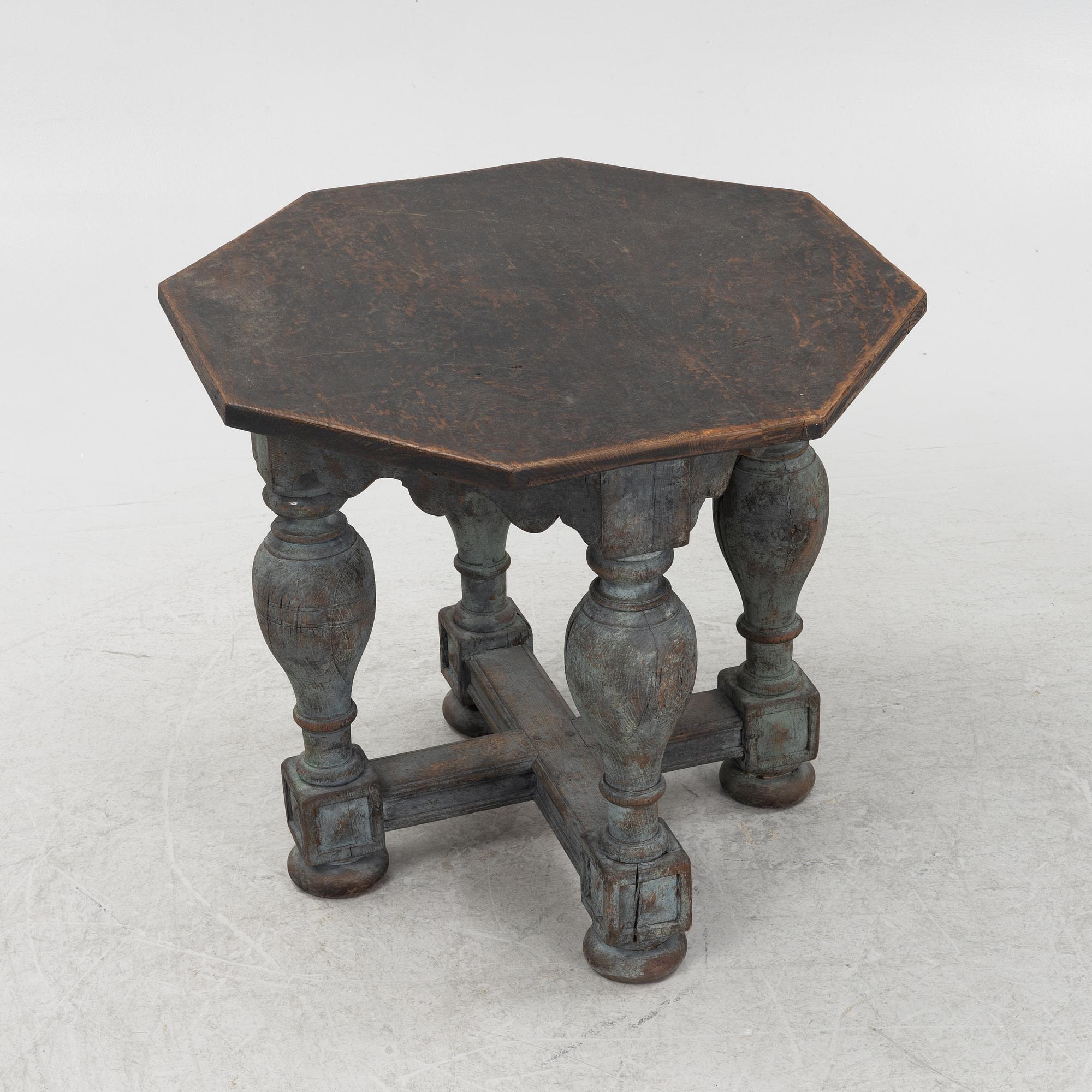 A painted Baroque table, 18th Century.