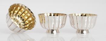 246. A set of three Bulgari silver bowls.