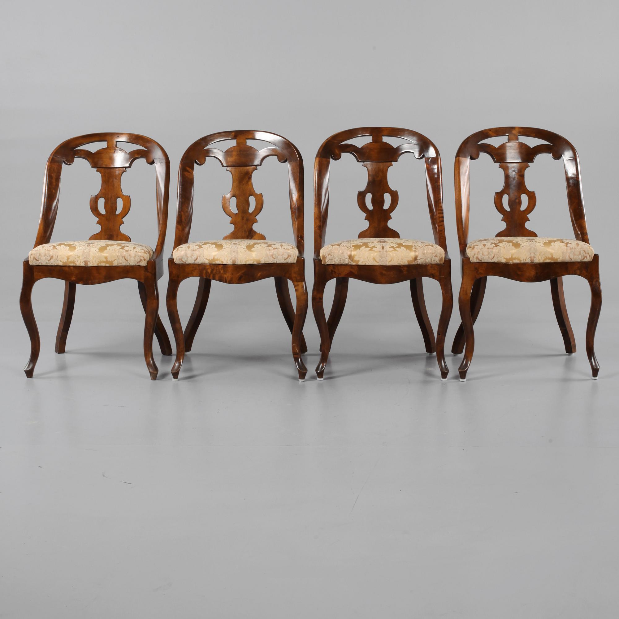 GÖTEBORGSSTOLAR, 4 st, 1900-talets början.