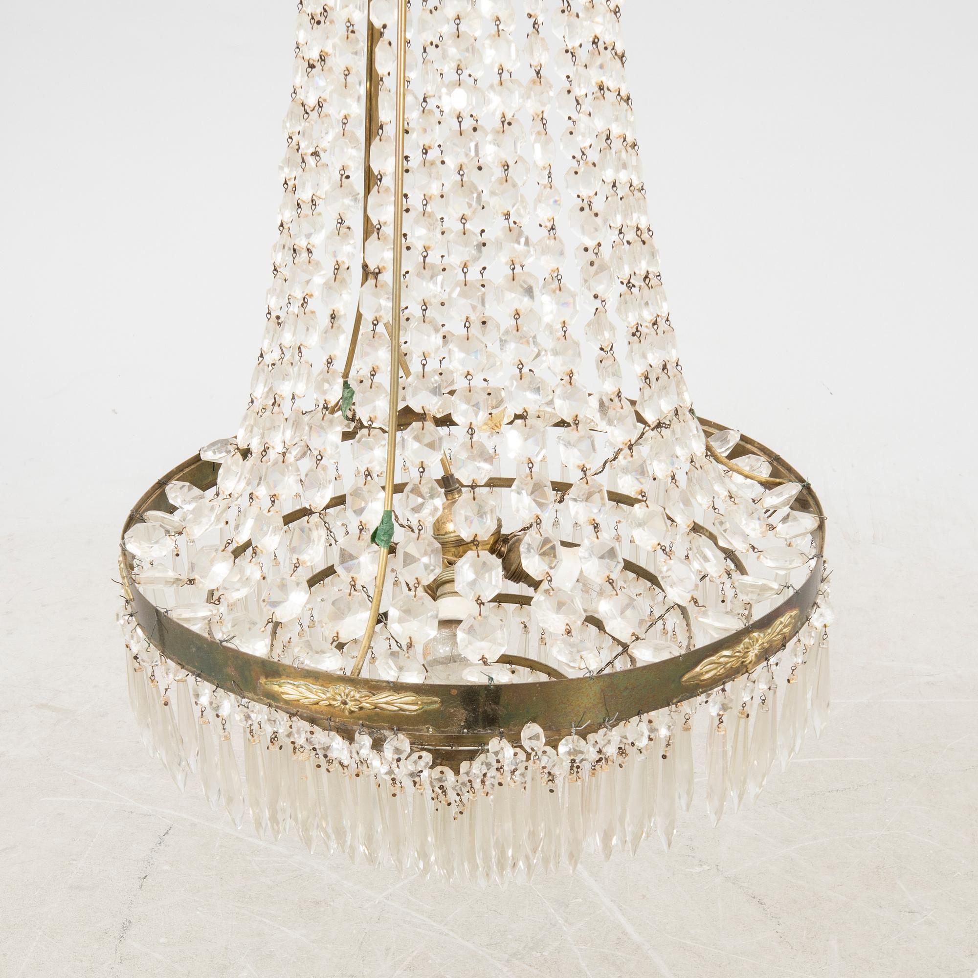 Chandelier Empire style around 1900.