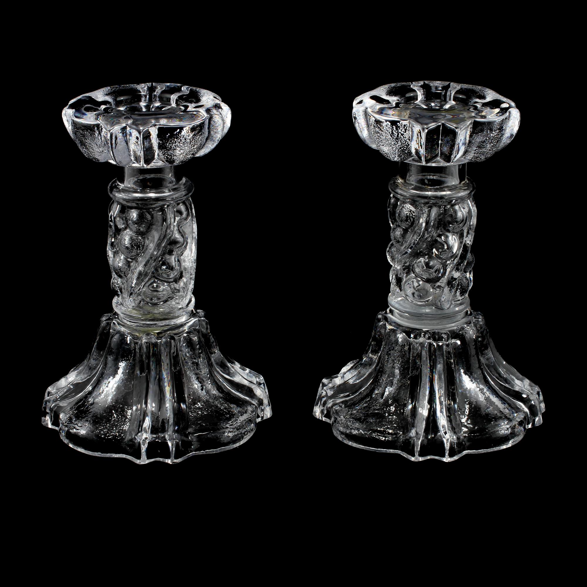 LJUSSTAKAR, ett par, glas, Lars Hellsten. 1900-talets andra hälft.