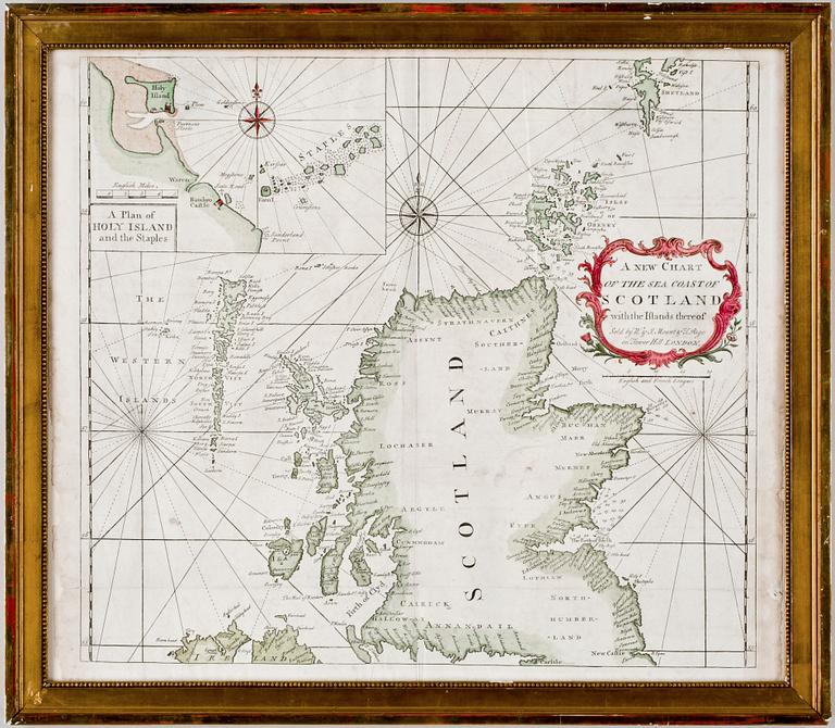 KARTA, etsning, 1750-tal.