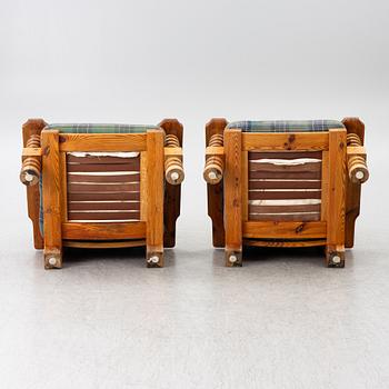 Uno & Östen Kristiansson, Armchairs, a pair, Luxus, Vittsjö, 1970s.