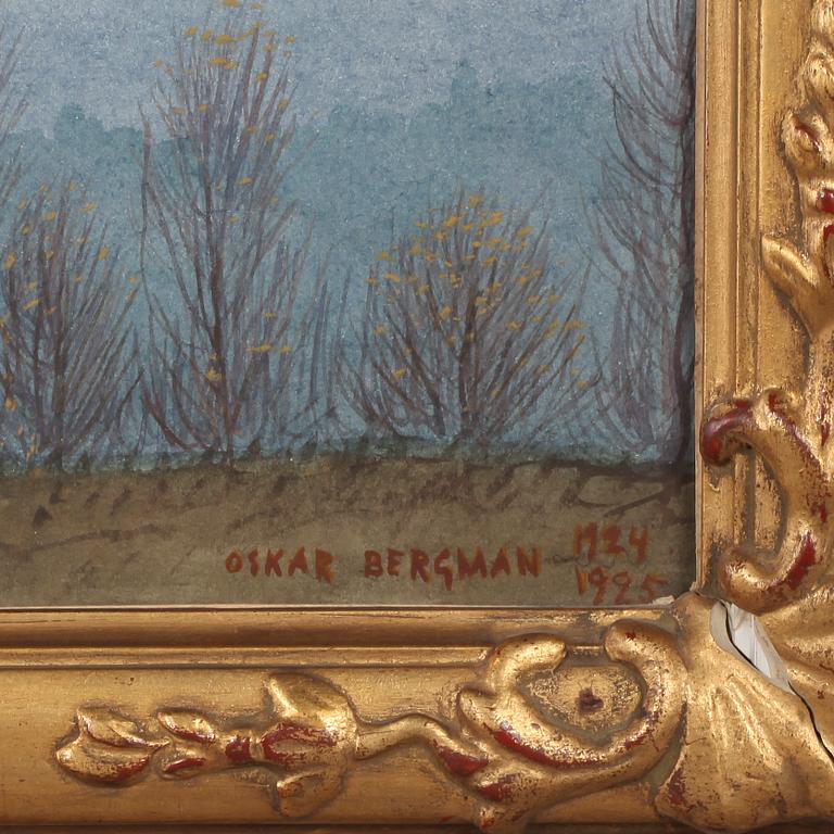 OSKAR BERGMAN, akvarell, signerad och daterad 1924/1925.