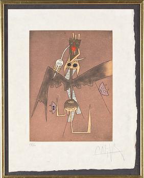 WIFREDO LAM, färgetsning, signerad och numrerad 68/100.