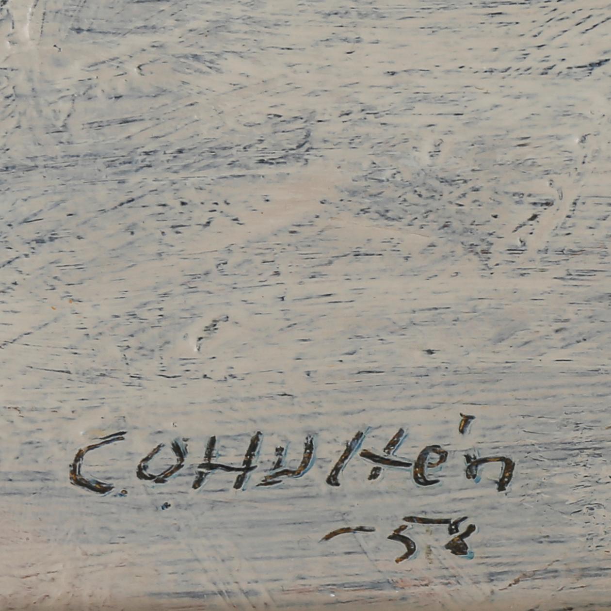 CARL OTTO HULTÉN, olja på pannå, sign o dat- 58.