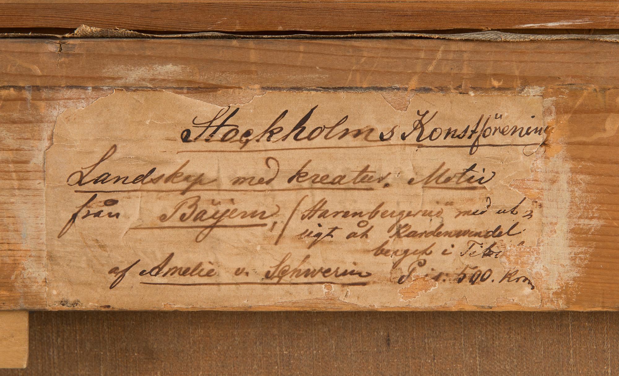 Amalia von Schwerin, Landscape with Cattle.