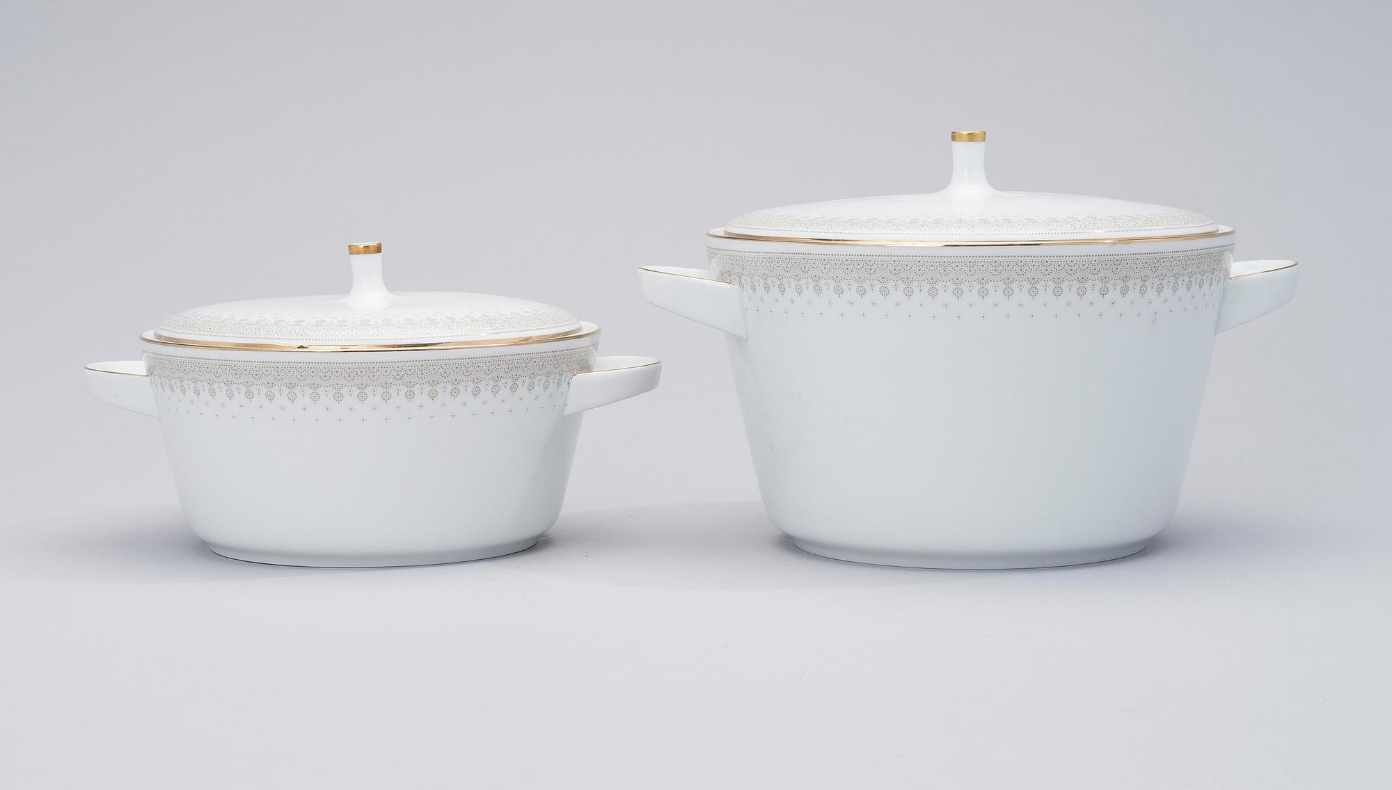 MATSERVIS, 70 delar, porslin, "Noblesse", Hutschenreuther, Selb, Tyskland 1950-60-tal.