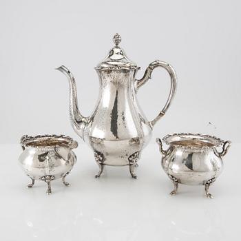 K Andersson coffee service three dlrs Rococo style, Stockholm 1924.