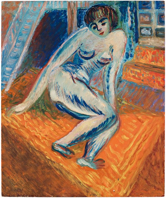 Sigrid Hjertén, Nude in the studio.