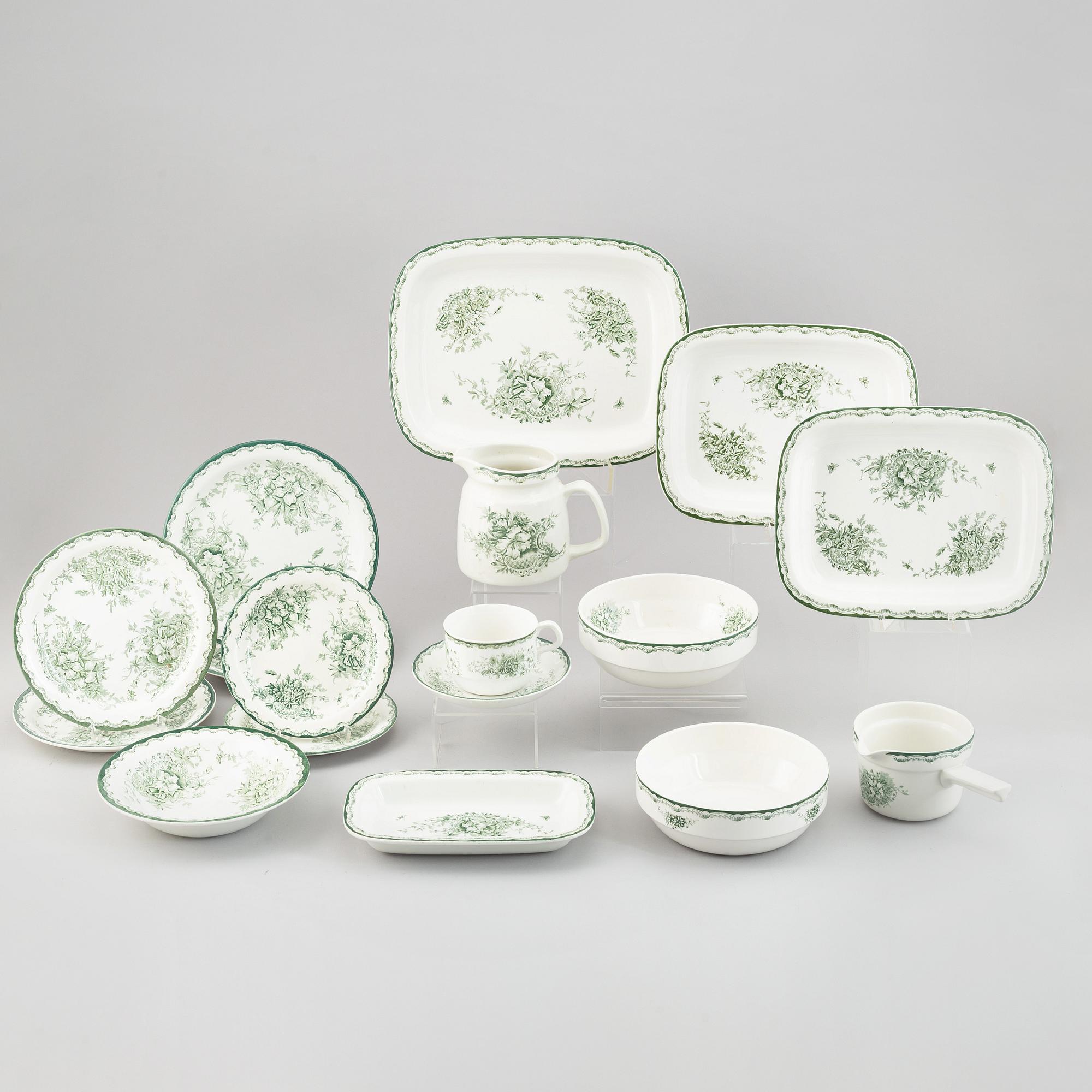 Rörstrand, servis, 66 delar, porslin, "Grön Anna".
