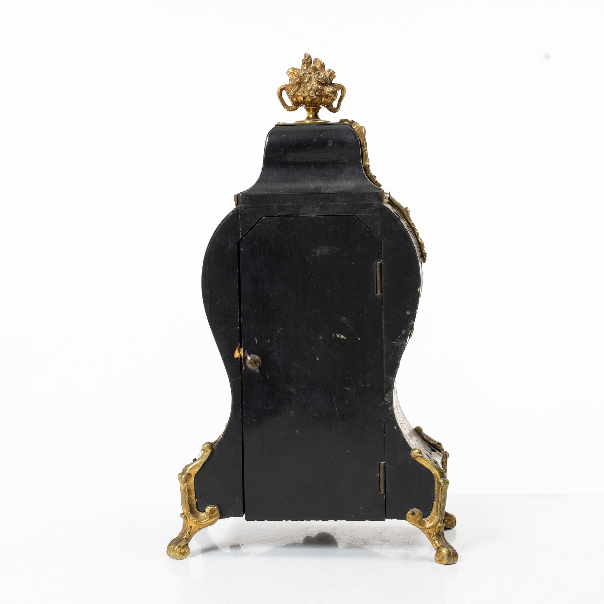 A rococo-style bracket clock, France, late 19th century.