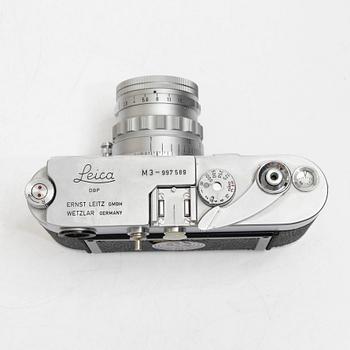 A Leica M3 camera with lens and accessories, Ernst Leitz, Wetzlar, Germany, 1960.