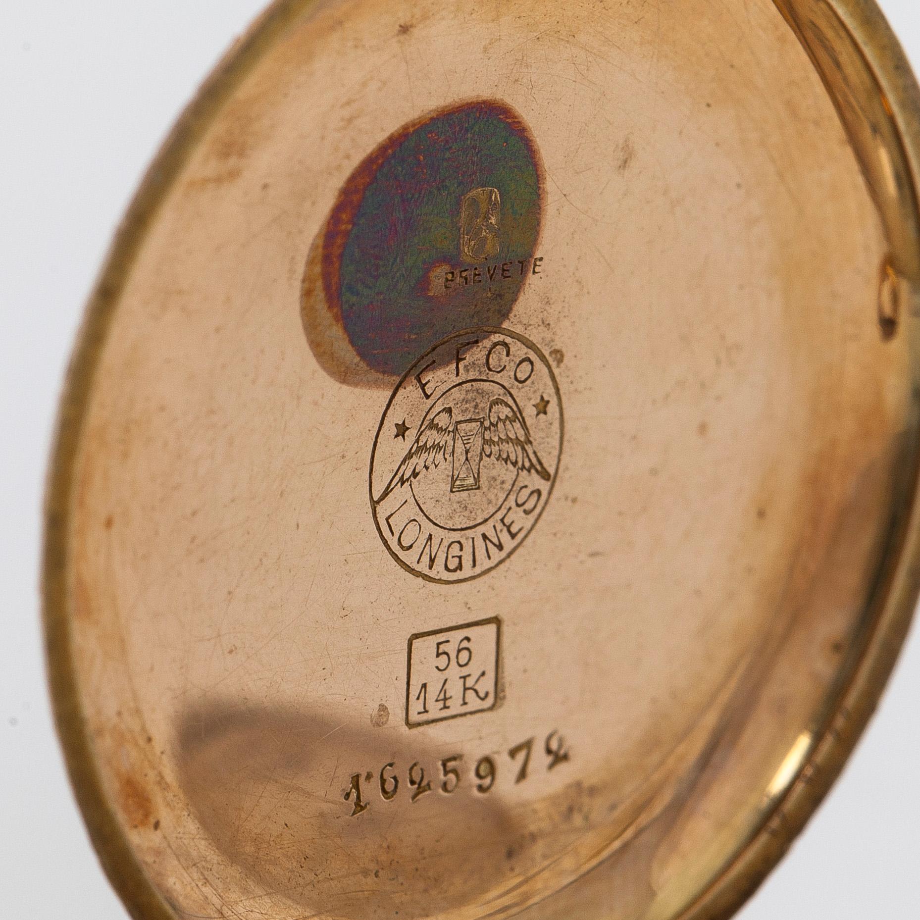 Longines, pocket watch, hunter, 30 mm.