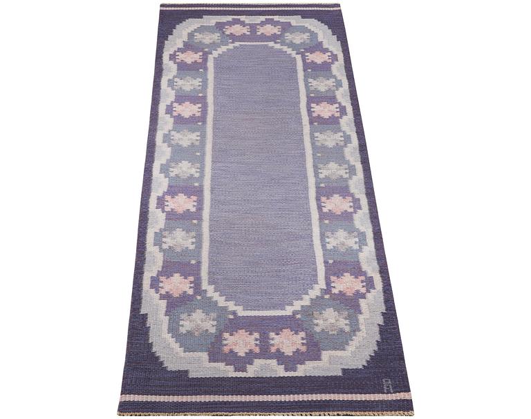 Anna-Johanna Ångström, a flat weave runner carpet, signed Å, Sweden, c. 256 x 85 cm.