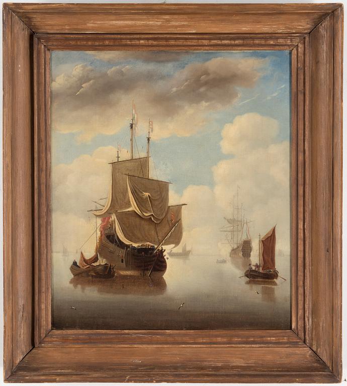 JAN VAN DE CAPELLE, after. Oil on canvas.