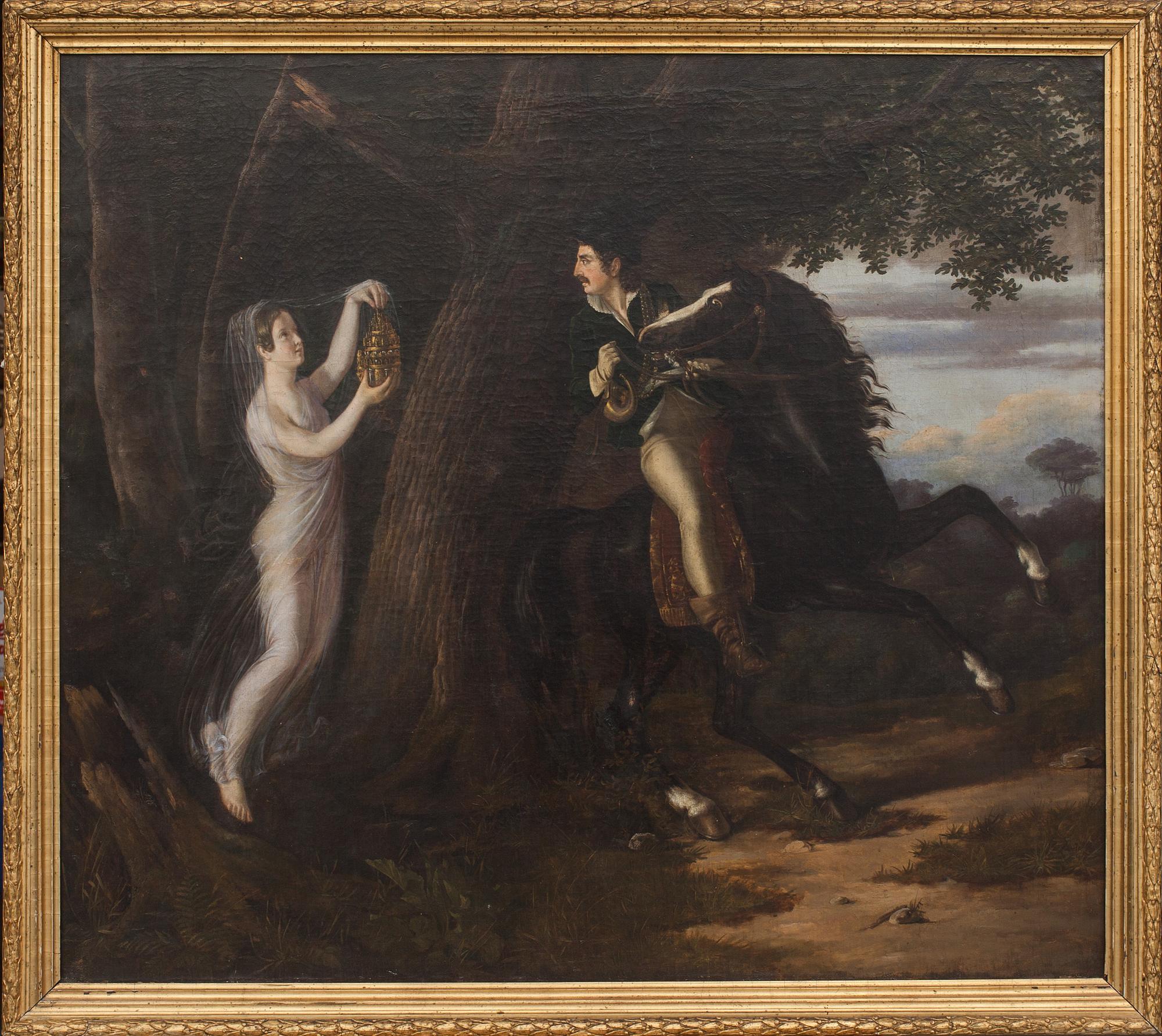 OKÄND KONSTNÄR, olja på duk, 1800-talets början.