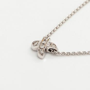 Tiffany & Co, kaulakoru "Cross Stitch", 18K valkokultaa ja timantteja.