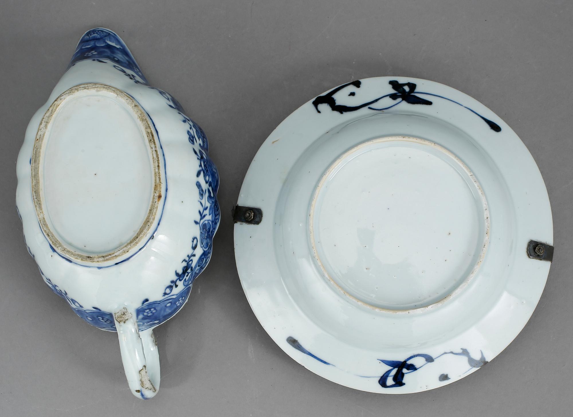 SÅSSNIPA och FAT, porslin, Kina, Qingdynastin, 1700-tal.