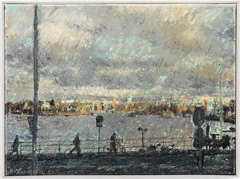 Bo Larsson, "Vandrare på slussen".