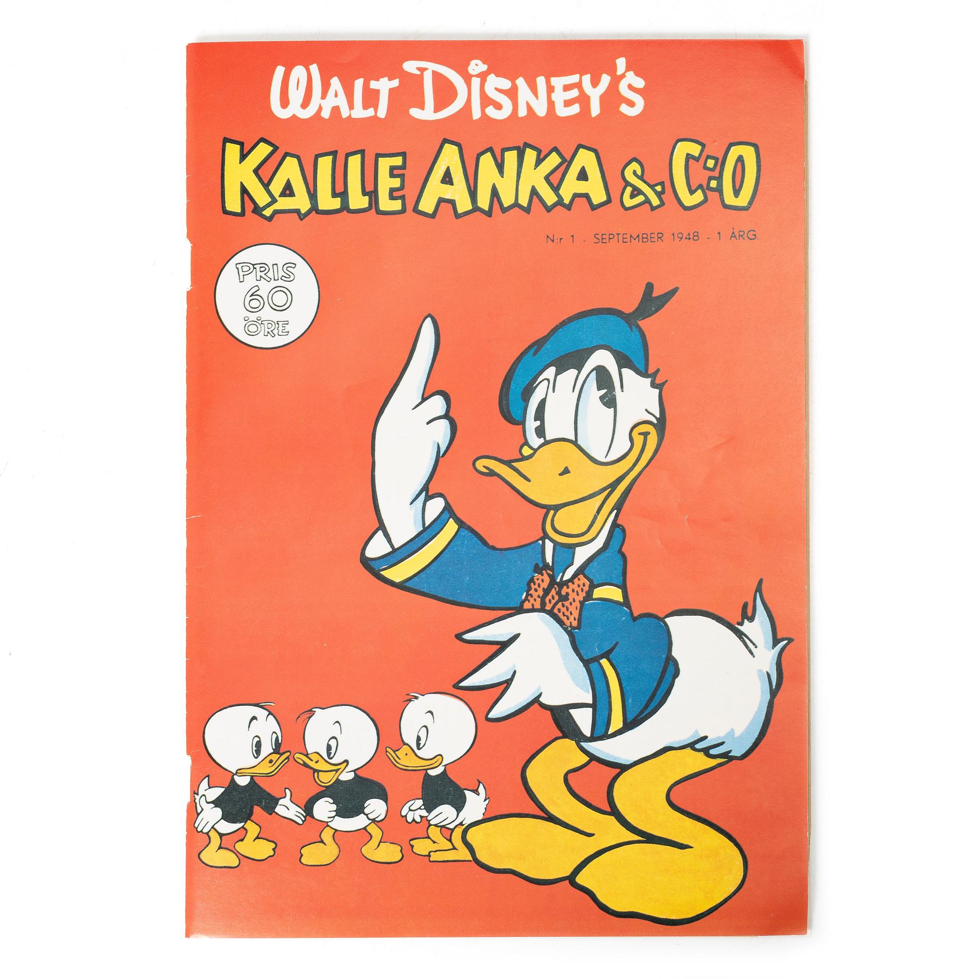 Comic book, Kalle Anka & Co, no. 1, 1948.
