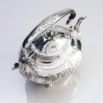 A Swedish Rococo double-spouted Rococo silver teapot, mark of Bengt Hafrin, Gothenburg 1770.