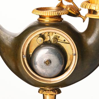 A Empire mantel clock by W Pauli 1795-1810.