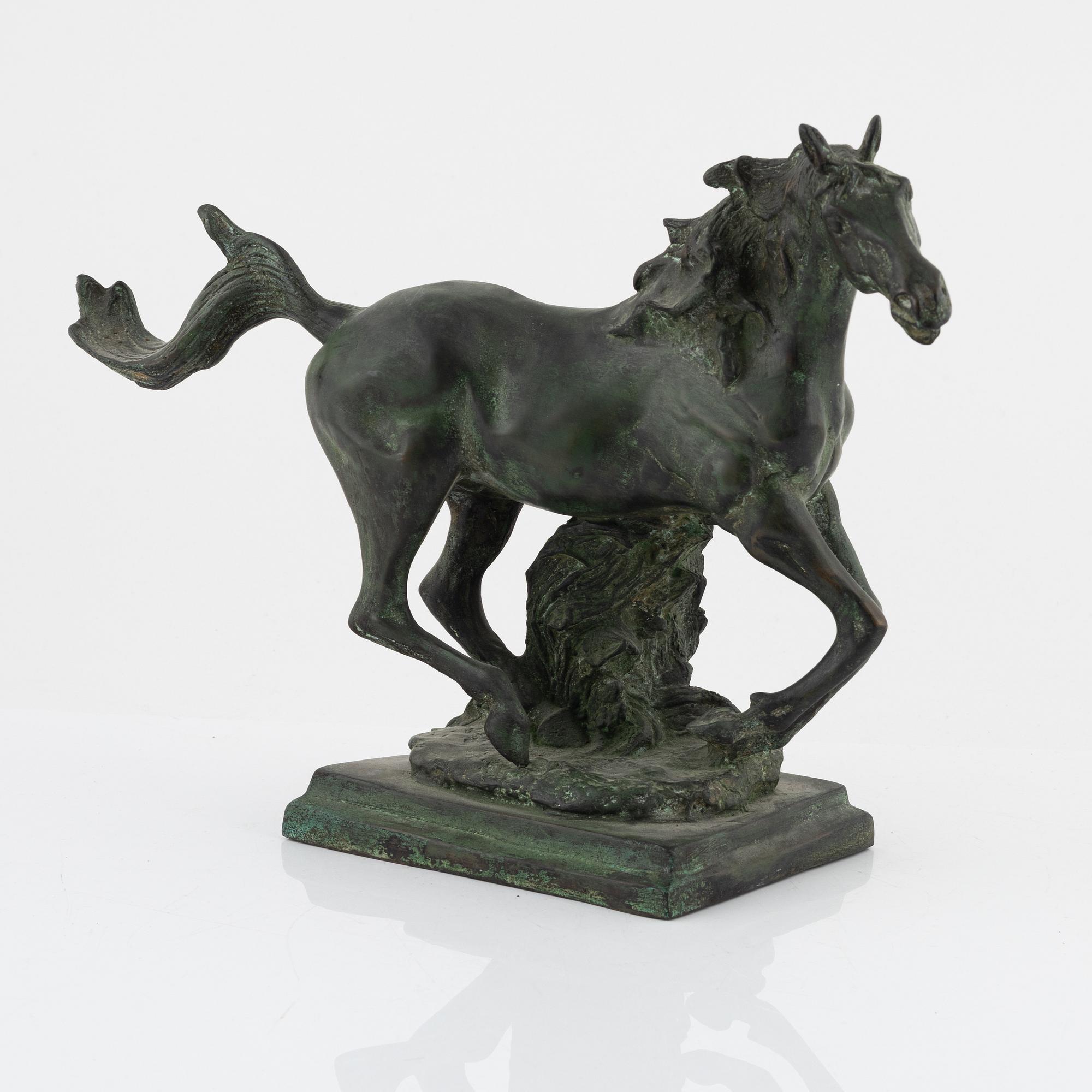 Okänd konstnär, Springande häst.