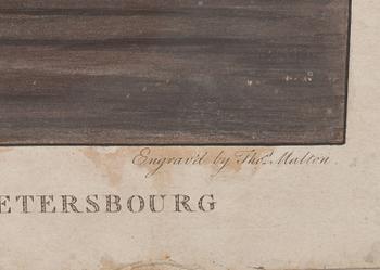 JOSEPH HERAN, efter, handkolorerat tryck. Gravör THOMAS MILTON. 1800-tal.