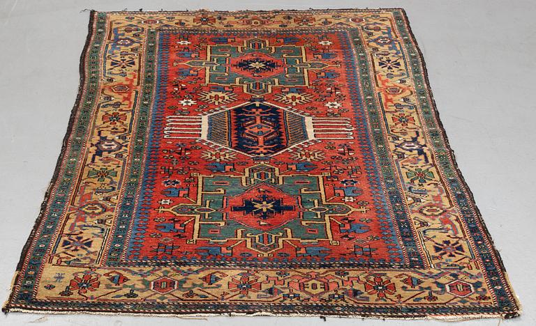 A rug, semi-antique Karadja, ca 216 x 140-144 cm.