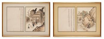 Two Chinese paintings, by unidentified artist, Qing dynasty.