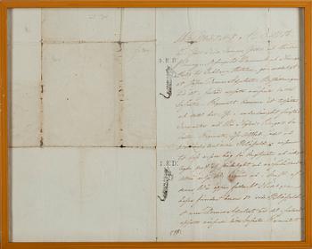 KONUNG GUSTAF IV ADOLF AV SVERIGE OCH FINLAND, autograf på utnämningsdokument, daterat 1804.