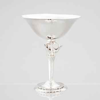 Georg Jensen, skål på fot, Köpenhamn 1925-32, sterling. Design nr 471, svenska importstämplar 1927.