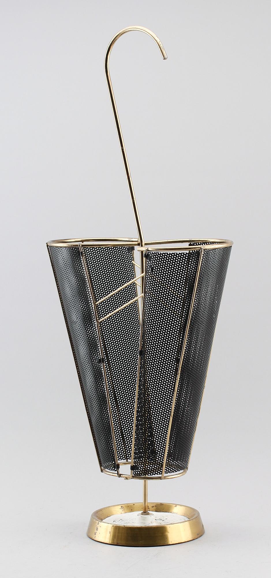 PARAPLYSTÄLL, mässing och metall, 1950-/60-tal.