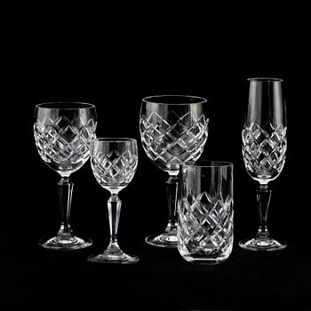 GLASSERVIS, 55 st, glas, 1900/2000-tal.