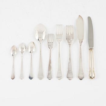 A Swedish Silver Cutlery, 'Chippendale', GAB Eskilstuna and Stockholm, some 1979 (131 pieces).