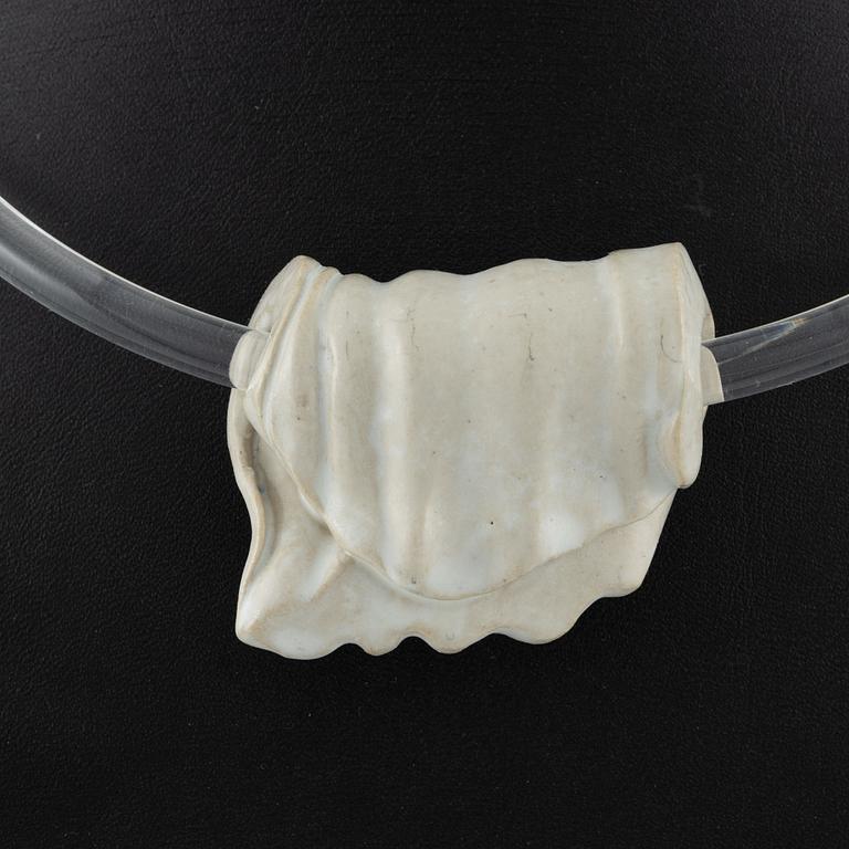 Siv Lagerström, two necklaces, acrylic plastic and ceramics.