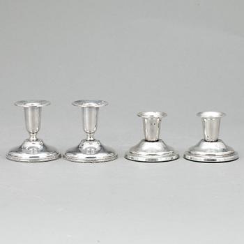 LJUSSTAKAR, 2 par, silver, bland annat K&EC, Göteborg, 1959.