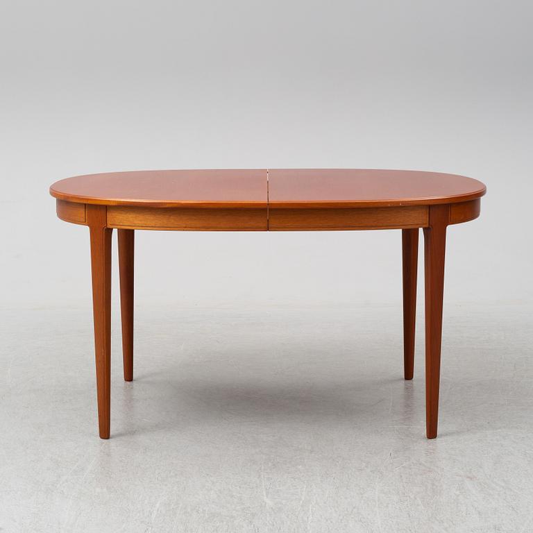 CARL MALMSTEN, A 'Herrgården' table with six chairs and two leaves.