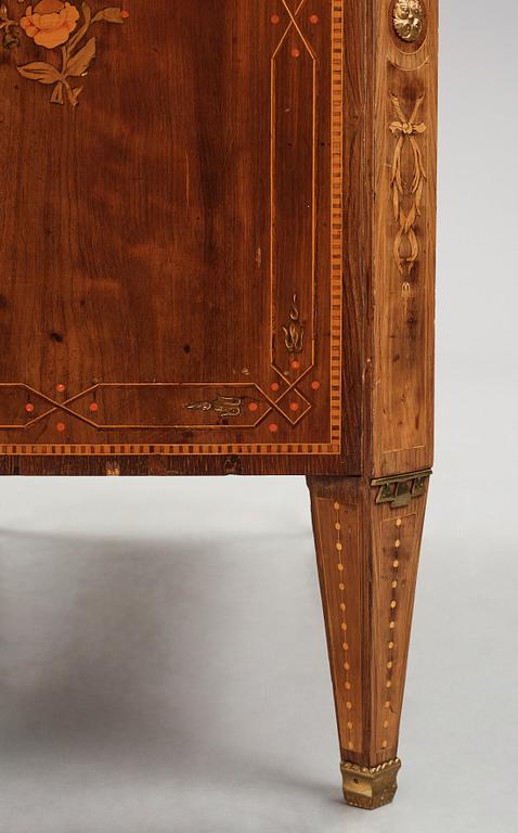 A Gustavian marquetry and ormolu-mounted commode by N. P. Stenström (master in Stockholm 1782 - 90).