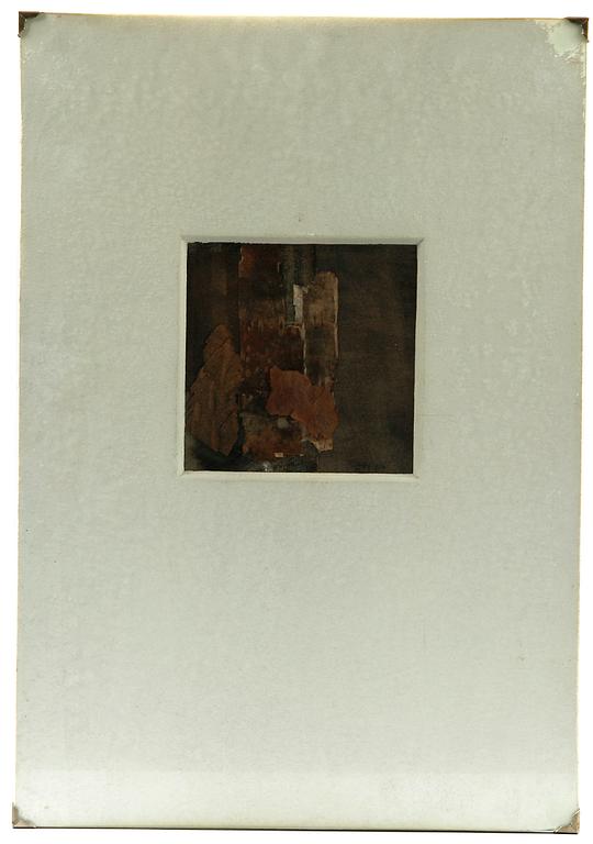 ELLI HEMBERG, blandteknik/collage, monogramsign.