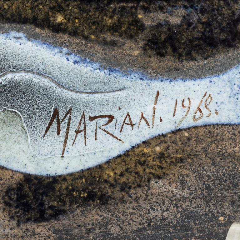 WALL PLATE, Marian Zawadzki, Tilgmans, signed and dated 1968,