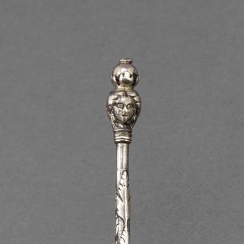 A Scandinavian 19th century silver-gilt spoon, unmarked.