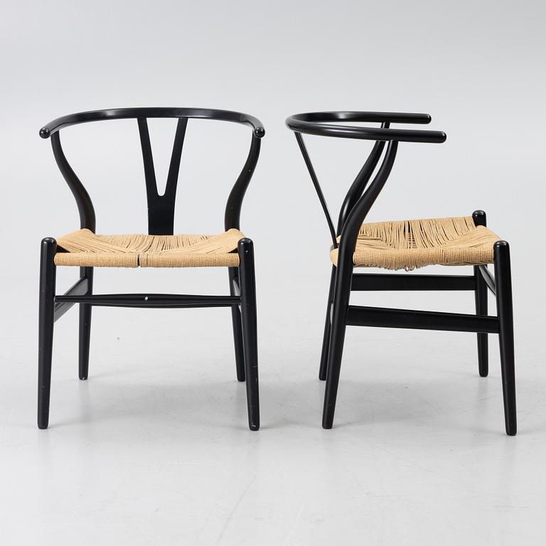 Hans J. Wegner, stolar, 4 st, CH24/"Y-stolen", Carl Hansen & Son, Danmark, 1900-talets andra hälft.