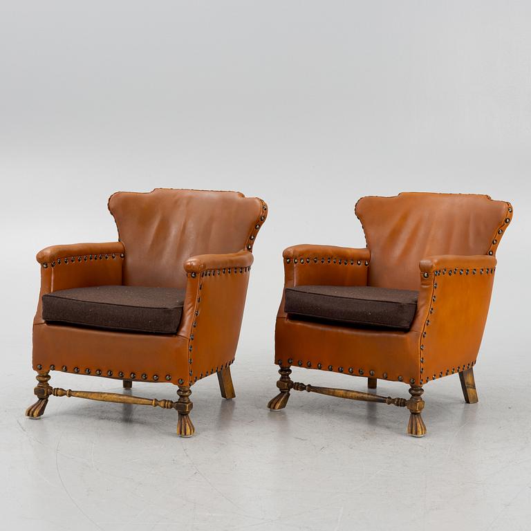 Armchairs, a pair, Swedish Grace, 1920s/30s.