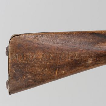 A Swedish military flintlock gun, 1805 pattern.