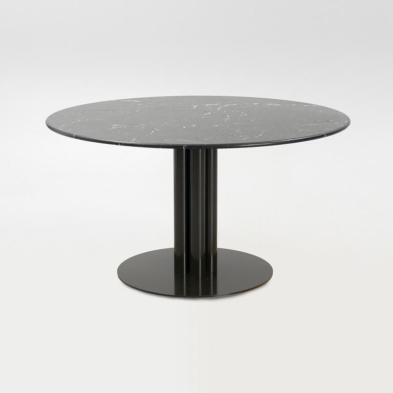Louise Roe, a 'Roundabout' dining table with marble top.